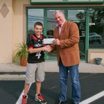 Mitch and Bruce from Ryan's All Glass with a Donation to Mitch's Mission