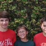 Mitch's brother Nick, Isaac Delev (who donated $750 of his barmitzvah money to Mitch's Mission) and Mitch